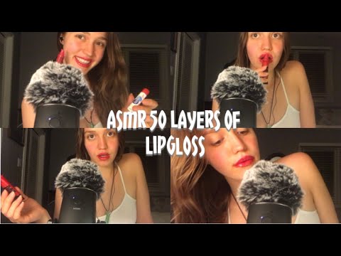 ASMR 50 Layers Of Lipgloss ( Ear to Ear, Mouth Sounds, Lip Smacking )