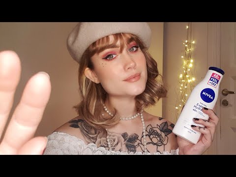 FAST AND AGGRESSIVE ASMR/lotion sounds/tapping/mouth sounds/hands in your face