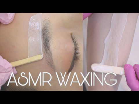 || ASMR || Eyebrow and Leg Waxing 👩🏻 (Satisfying sounds)