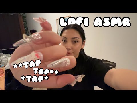 ASMR Lofi *TAPS* with long Hello Kitty nails around my hotel room in Amsterdam! ⭐️💅💞
