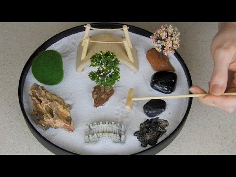 ASMR Zen Garden - Ear To Ear - Sand Play, Tapping, Scratching, Crinkly