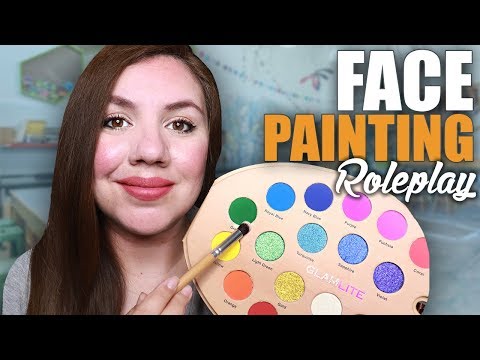 ASMR Relaxing Face Paint for Sleep with Makeup Roleplay