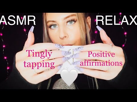 ASMR✨TINGLY tapping & positive affirmations✨☪️🤍 #asmr #relax #sleep #positiveaffirmations