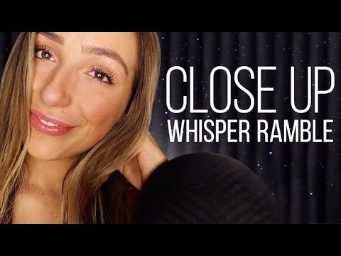 ASMR Close Up Whisper Ramble | Spontaneous Triggers, Mouth Sounds, Lipgloss, Tapping