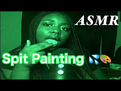 ASMR Spit Painting 💦🎨 #asmr