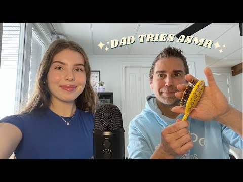 my dad tries ASMR for the first time (impressed)