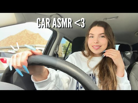 ASMR first video tapping / scratching with long nails (car edition) 💗