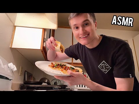 [ASMR] Cooking & Eating Tacos with Me 🌮 (mukbang)