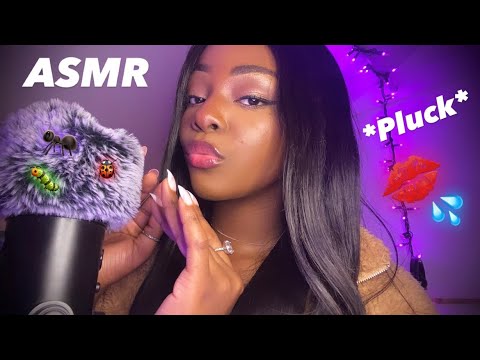 ASMR | “Bug” Picking and Plucking🐛🤍 (Inaudible Whispers, Mic Fluffing, Mouth Sounds) 💦