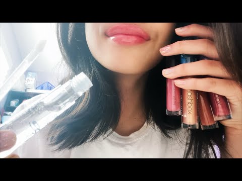 ASMR Lip Gloss Collection [Lip Gloss Pumping, Tapping, Whispers]