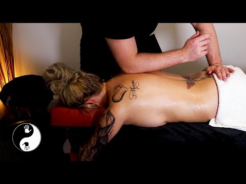 [ASMR] Lovely Relaxing Back Massage with Soothing Piano Music [No Talking]