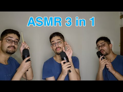ASMR 3 Shank in 1! Mouth Sounds, Brushing and Whispering at Once!