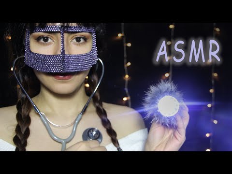 ✨ ASMR Cranial Nerve Examination On Myself 💜✨( medical exam + Doctor Roleplay + Collarbone Tapping )