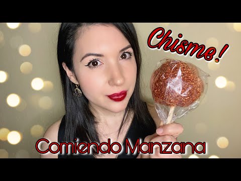 ASMR Comiendo Manzana con Chile y Chismesazo! 🙊 | ASMR Susurrando | Sonidos de Comida