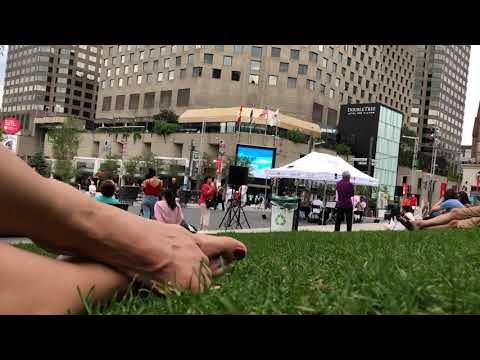 ASMR resting TOES in grass with music