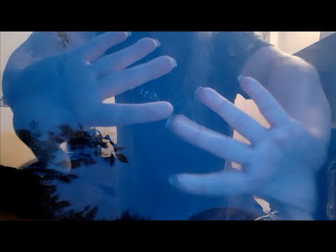 ASMR Through a window| Hands/palms on window, hand movements and tapping (visual ASMR, no talking)