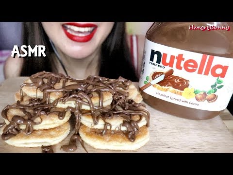ASMR Nutella + Danish Puff Pastry Mukbang Real Sound No Talking