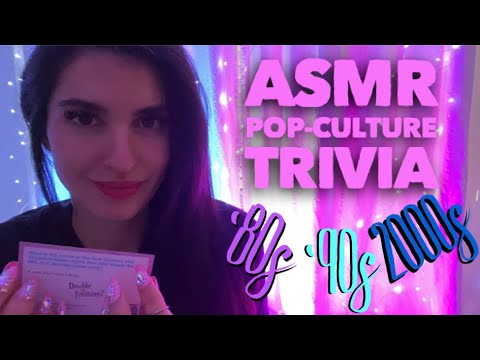 ASMR Pop-Culture Trivia Episode ‘80s, ‘90s, and 2000s (Whispered, Tapping on Cards) 🤔⁉️