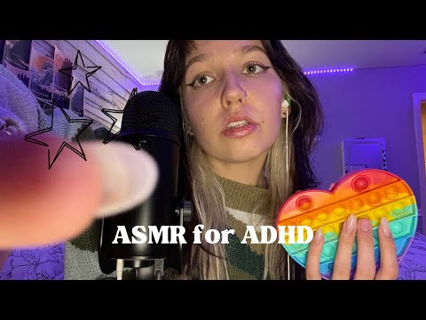 ASMR for ADHD 🫧🎙️ (fidget toys, personal attention + more)