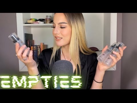 ASMR | products I've used up | lots of tapping