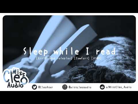 ASMR: Sleep while I read [Girlfriend roleplay] [Book pages] [Rain] [Sleep aid] [Head on my thigh]