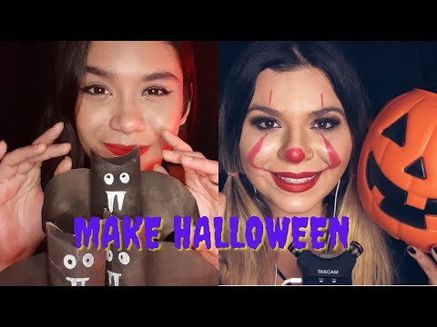 ASMR HALLOWEEN: AMIGA TE MAQUIANDO PARA FESTA | Roleplay | Mouth Sounds, Tapping, Personal Atention