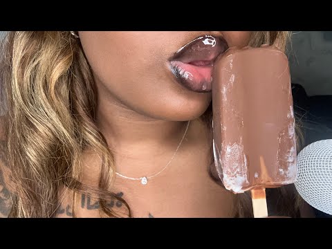 4K ASMR | Intense Chocolate Popsicle Eating | Wet Mouth Sounds | Super Calming