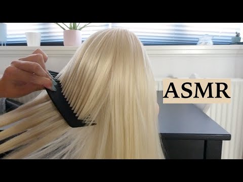 ASMR Gentle Hair Combing Sounds, No Talking (Hair Play)