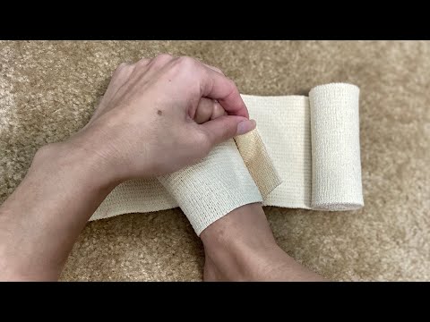 ASMR Foot Bandage, Cutting Sounds & Light Tickling/Scratching (Requested)
