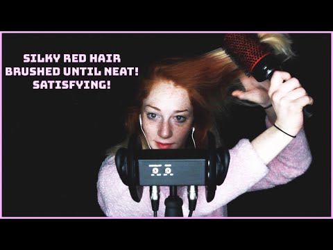 BRUSHING MY SILKY RED HEAD - SATISFYING BRUSH AND BRISTLE SOUNDS - DRAGON ASMR - FREE SPACE PRO II