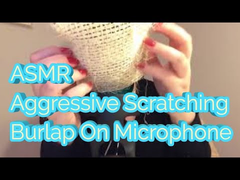 ASMR Aggressive Scratching(Burlap On Microphone)