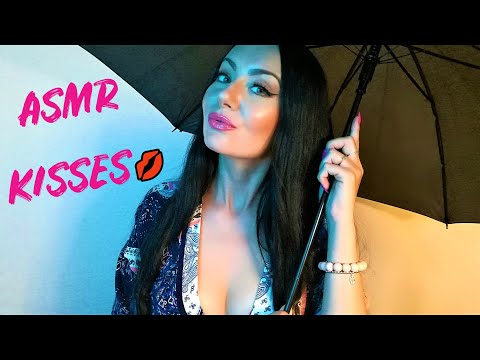ASMR 💋 Sensual Kisses Under the Rain☔ Girlfriend Roleplay, Personal Attention, Rain Sounds