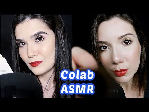 COLAB ASMR: INAUDIBLE WHISPERS, LENS BRUSHING and MOUTH SOUNDS - Monique e Naiane