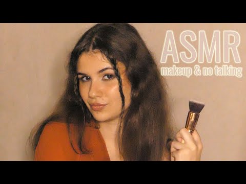 ASMR - Doing my makeup on a stormy summer night (no talking, no tapping) thunderstrom sounds⚡