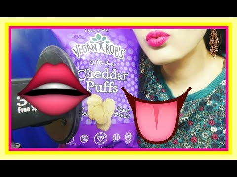 ASMR 3dio Mouth Sounds + Vegan Eating Sounds