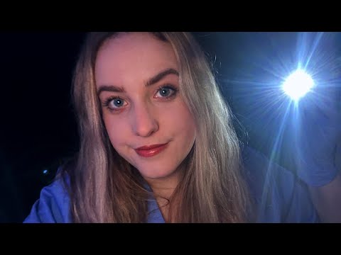 ASMR | Cranial Nerve Exam in the Dark [close your eyes, bright lights & gloves]