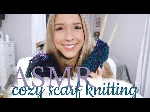 ASMR Cozy Scarf Knitting 🧣❄️