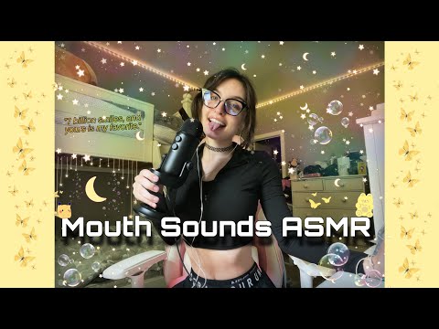 Mouth Sounds ASMR 🦋( wet/dry ) Fast & Aggressive Intense Tinges!!! w/ Hand Sounds & Mic Gripping