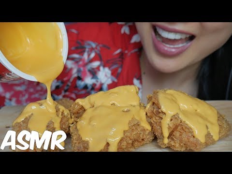 ASMR Spicy HOT & CHEESY KFC Fried Chicken Thailand (EATING SOUNDS) | SAS-ASMR