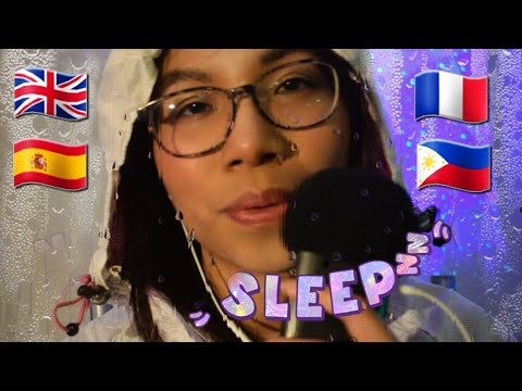 ASMR: Whispering Your Requested Multilingual Trigger Words 🌦️(+ Hand Movements, Mouth Sounds & Rain)