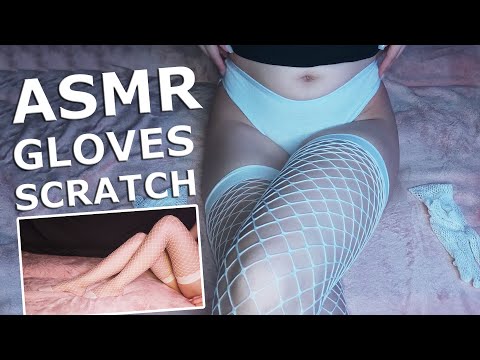 ASMR White Gloves and Fishnet Tights Scratching / No talking