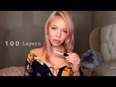 ASMR APPLYING 100 LAYERS OF LIPGLOSS ~ MOUTH SOUNDS