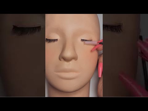 ASMR this will give you TINGLES ✨ Mannequin eyelash combing #shorts