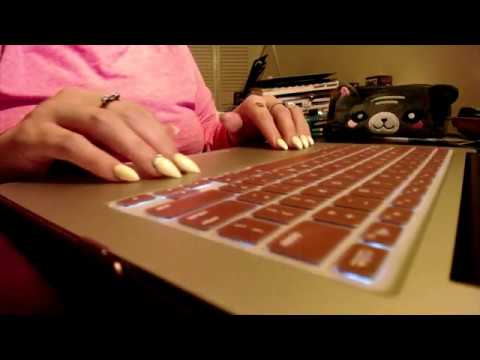 ASMR Long Acrylic Nails Typing and Tapping on Mac Keyboard | No Talking | Tapping