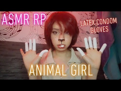 ASMR ◇ Faon girl uses condoms gloves on you 🤍