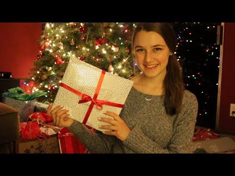ASMR - Christmas Present Crinkling and Tapping by the Tree