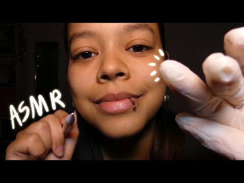ASMR FR | J'examine ton visage (face touching, gants)