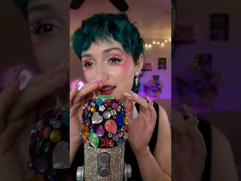 Bedazzled Mic Cover 💖✨️💅 #asmr #asmrtapping #bedazzled
