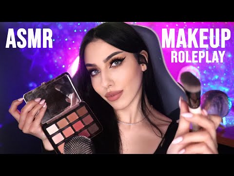 ASMR Doing Your Makeup Fast Aggressive, Personal Attention, Mascara Pumping, Tapping (ita asmr)