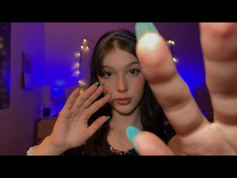ASMR | Relaxing Hand Movements 😴 *finger flutters, nail tapping, visual triggers*